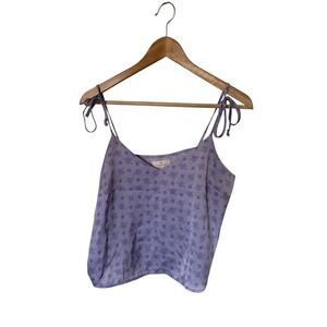 Bridgerton Shondaland Netflix Lilac Bee Print Tie Strap Cami‎ Top Size S